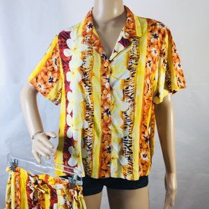 Jams World Tropical Hawaiian 2 Pc Suit Drawstring